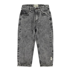 Unisex Hose Washed Black Denim