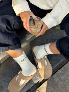 Mommy College Wollsocken taupe