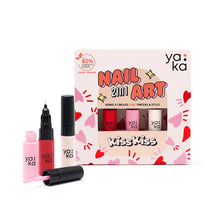 Laden Sie das Bild in den Galerie-Viewer, 2-in-1-Nagellack-Set "Kiss Kiss"