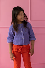 Laden Sie das Bild in den Galerie-Viewer, Knitted Raglan Cardigan Purple