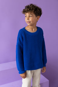 Chunky Knitted Sweater Blueberry