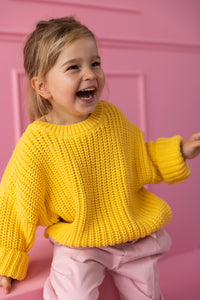 Chunky Knitted Sweater Lemon