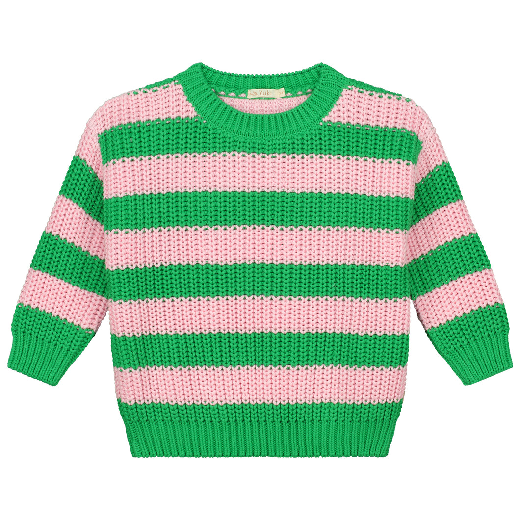 Chunky Knitted Sweater Spring Stripes