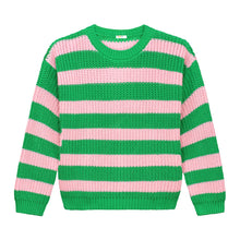 Laden Sie das Bild in den Galerie-Viewer, Woman Chunky Knitted Sweater Spring Stripes