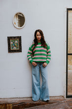 Laden Sie das Bild in den Galerie-Viewer, Woman Chunky Knitted Sweater Spring Stripes