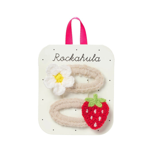 Häkel Gänseblümchen & Erdbeeren Haarspangen