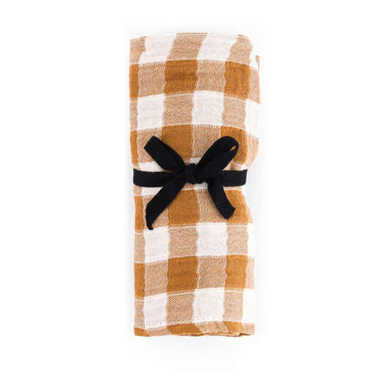 Mini Swaddle Bianca "Vichy Caramel"