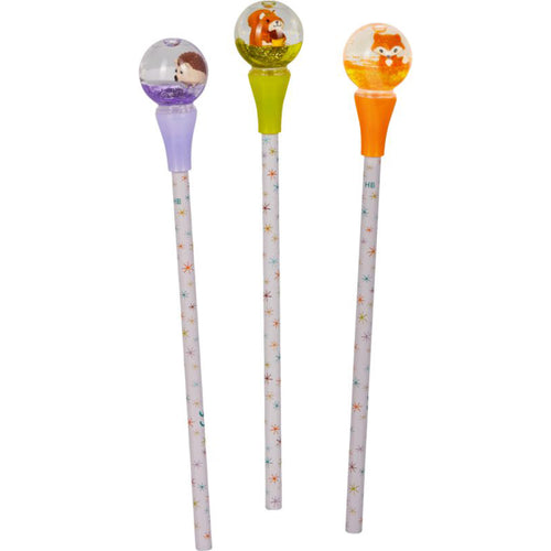 Bleistift mit Schneekugel-Topper Winterzauber