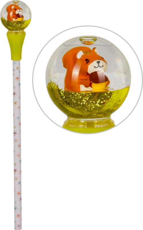 Bleistift mit Schneekugel-Topper Winterzauber