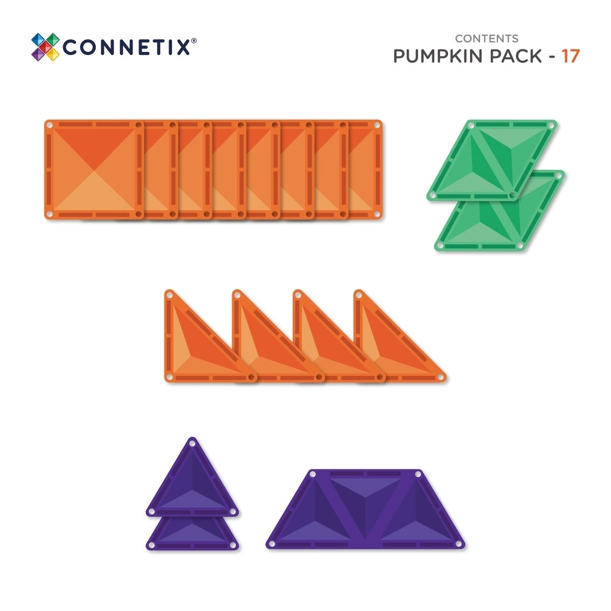 Magnetbausteine Halloween Pumpkin Pack 17 Teile
