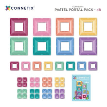Laden Sie das Bild in den Galerie-Viewer, Magnetische Bausteine Pastel Portal Pack 48 Teile