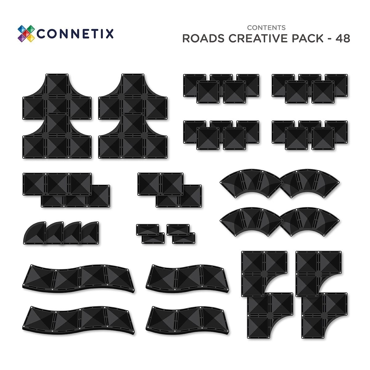 Magnetische Bausteine Roads Creative Pack 48 Teile