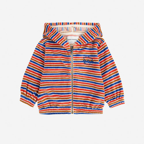 Baby Have Fun Striped Zipped Hoodie