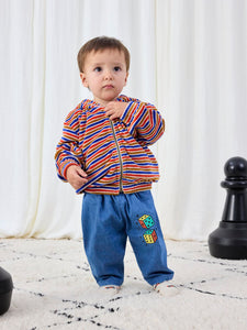 Baby Have Fun Striped Zipped Hoodie