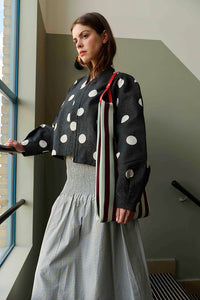 Market Bag knitted mist fig