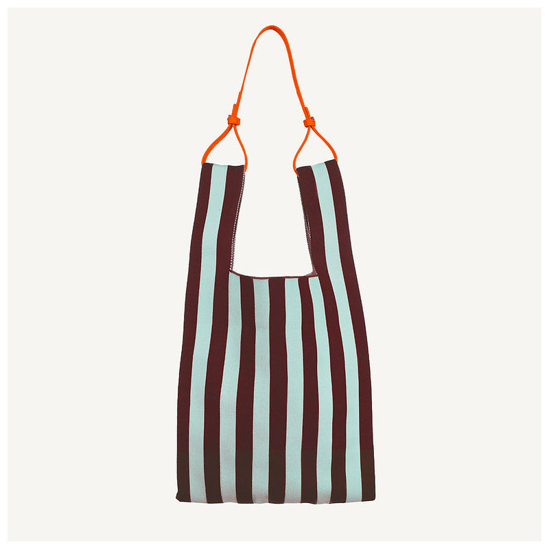Market Bag knitted mist fig
