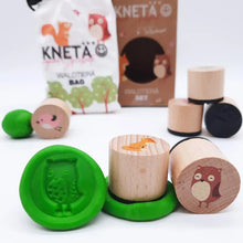 Laden Sie das Bild in den Galerie-Viewer, Knete Holzstempel Waldtierä
