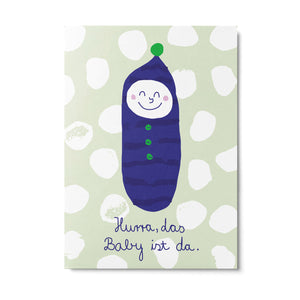 Postkarte "Hurra, das Baby ist da"