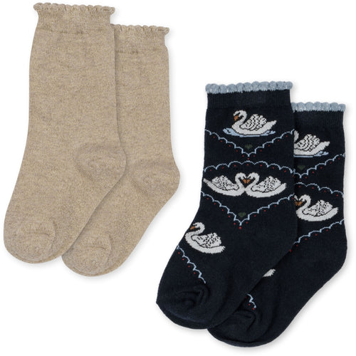 2er Pack Socken Schwan