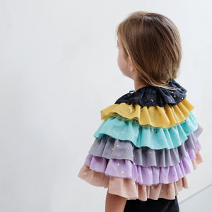 Rainbow Ruffle Cape