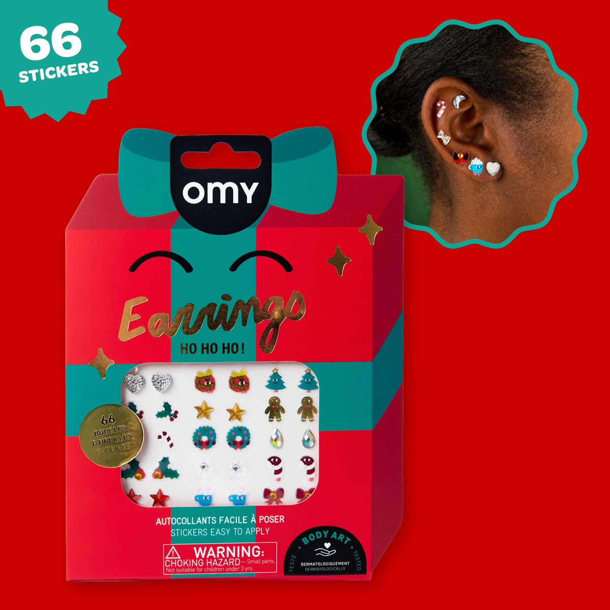 Ho Ho Ho Ohrsticker