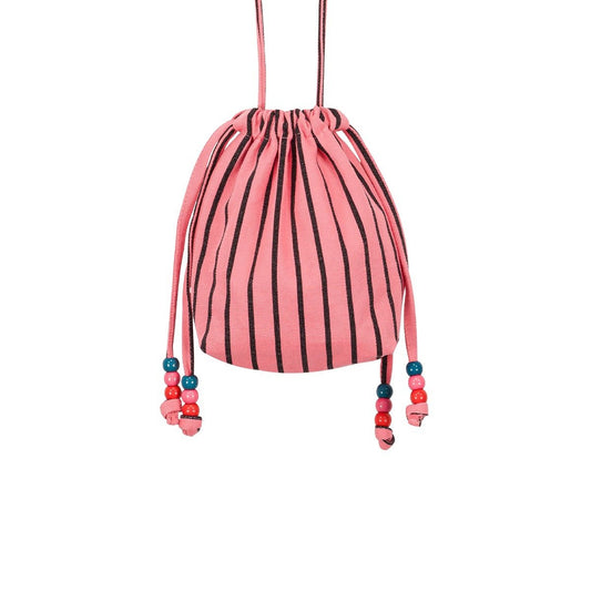 Mini Billie Umhängetasche "Stripes Tennis Funky pink"