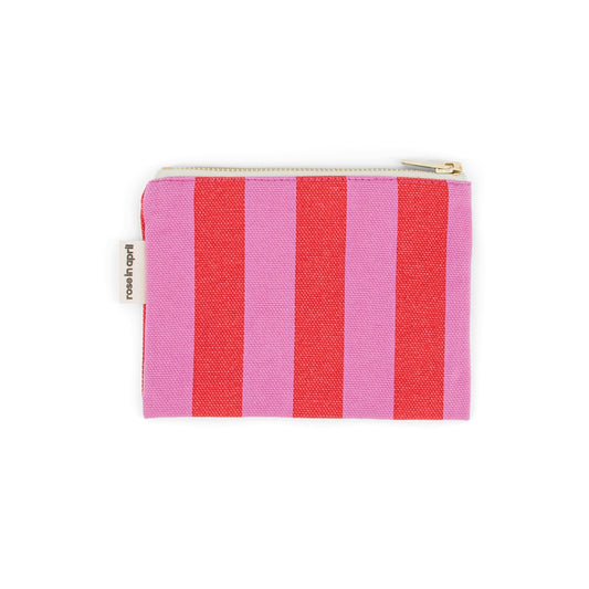 Mini Pouch Marie "Stripes Orchid / Tomato"