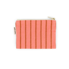Laden Sie das Bild in den Galerie-Viewer, Mini Pouch Marie "Stripes Tennis Pecan / coral"