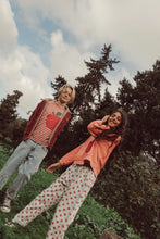 Laden Sie das Bild in den Galerie-Viewer, Jeans Light Blue Denim Red Dots