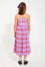 Laden Sie das Bild in den Galerie-Viewer, Langes Kleid Lavender Checkered