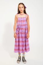 Laden Sie das Bild in den Galerie-Viewer, Langes Kleid Lavender Checkered