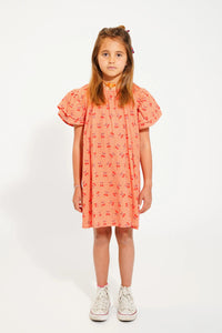 Kurzes Kleid Cherries Red & White Checkered