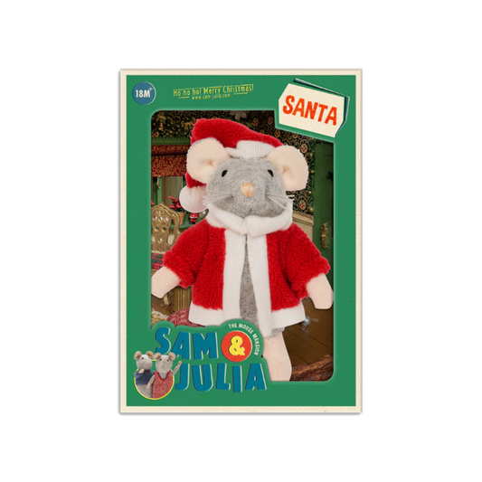 Kuscheltier Maus "Weihnachtsmann"