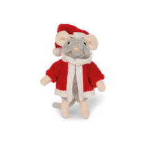 Laden Sie das Bild in den Galerie-Viewer, Kuscheltier Maus &quot;Weihnachtsmann&quot;