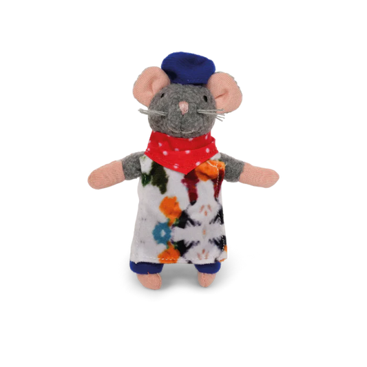 Kuscheltier Maus "Künstler"