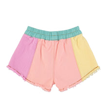 Laden Sie das Bild in den Galerie-Viewer, Fransen Shorts Multicolor Pastel