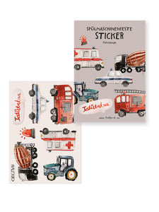 Spülmaschinenfeste Pocket Sticker "Fahrzeuge"