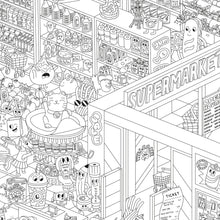 Laden Sie das Bild in den Galerie-Viewer, Großes Ausmalposter Supermarket