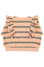 Laden Sie das Bild in den Galerie-Viewer, Terry Cotton Sweatshirt Light Pink Double Stripes