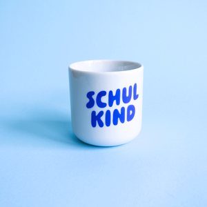 Schulkind Becher blau