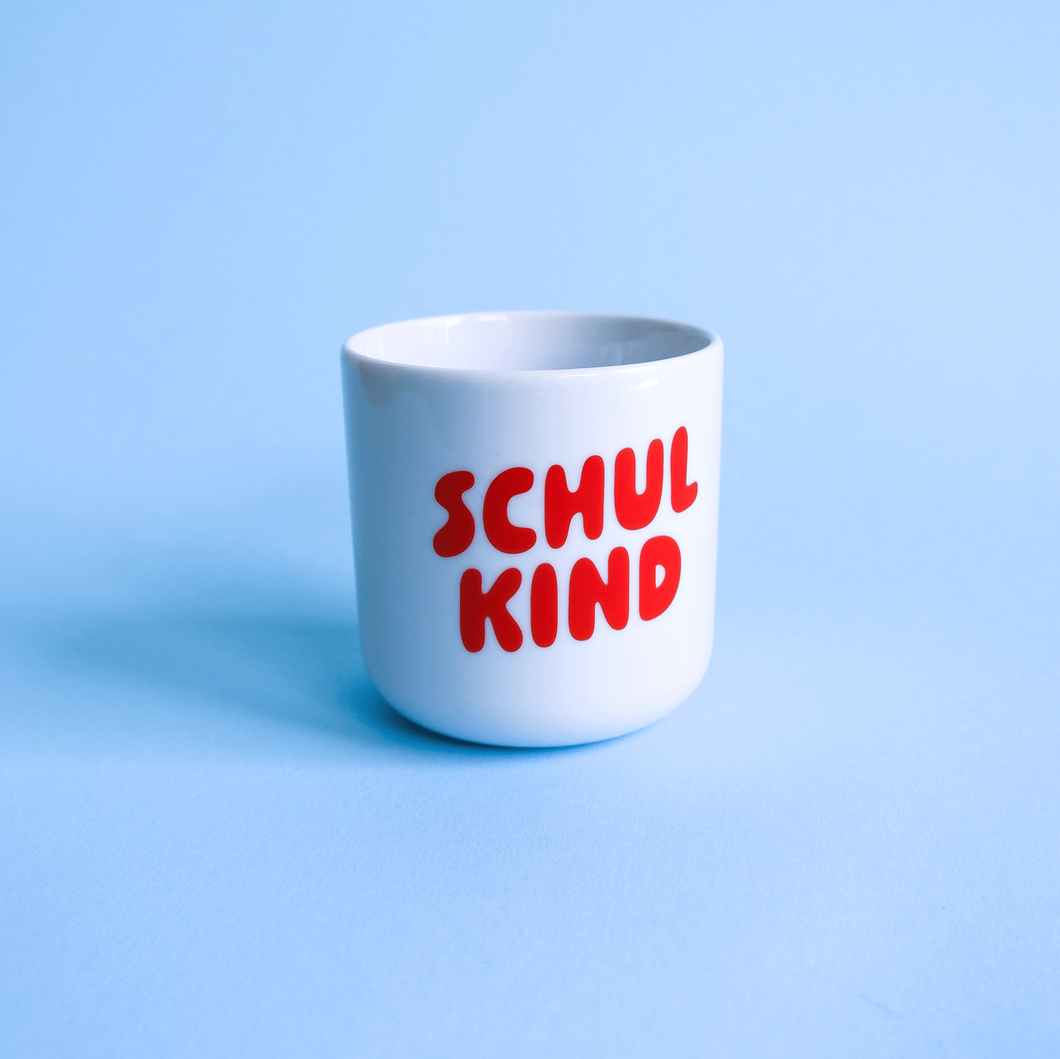 Schulkind Becher rot