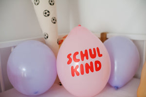 Schulkind Luftballons rosa-Mix