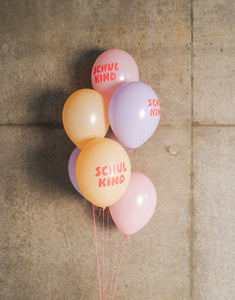 Schulkind Luftballons rosa-Mix