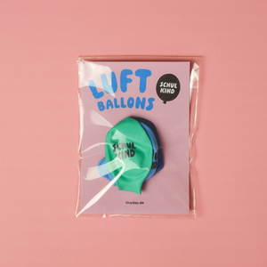 Schulkind Luftballons blau-Mix