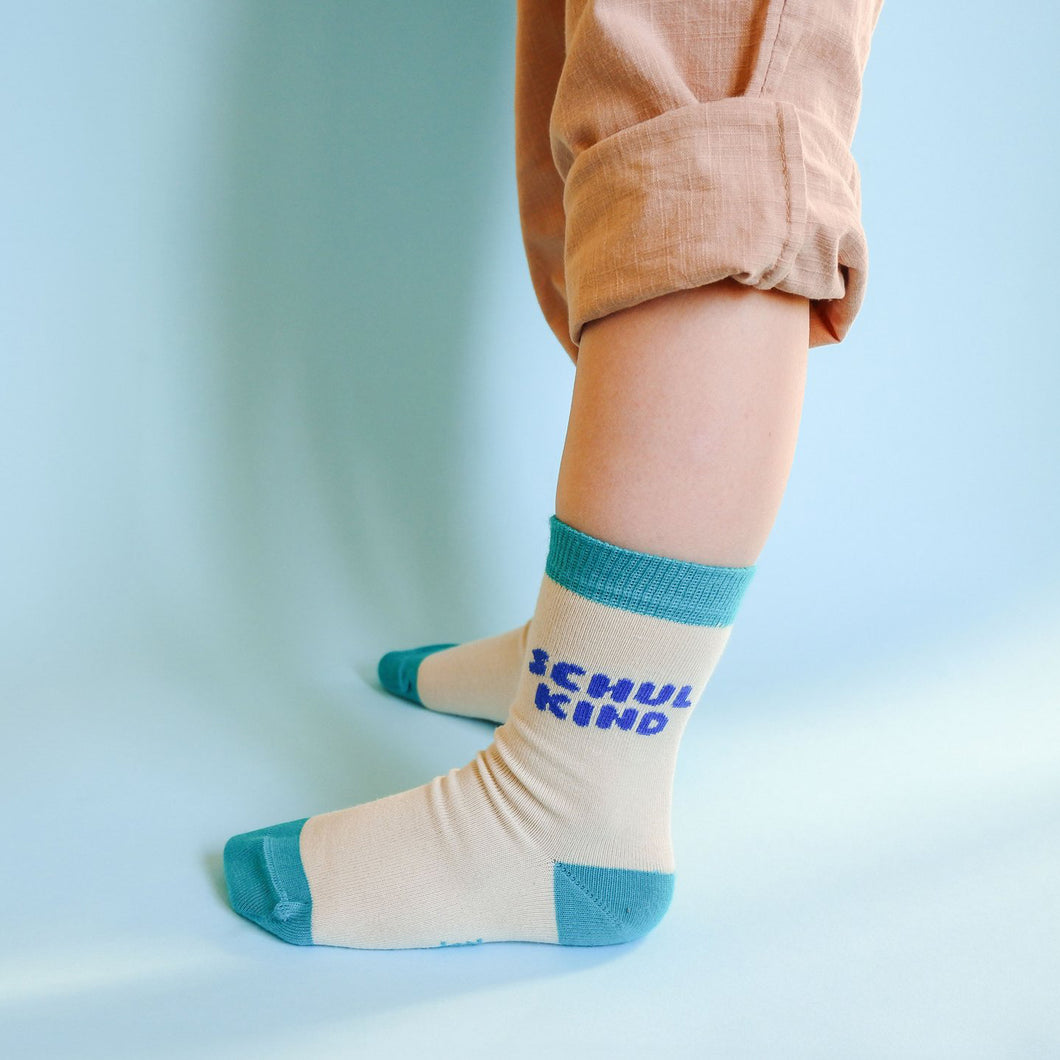 Schulkind-Socken Blau