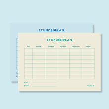 Laden Sie das Bild in den Galerie-Viewer, Stundenplan A5 beige/blau
