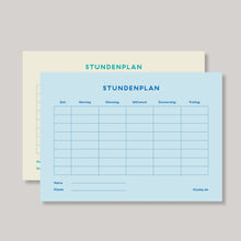 Laden Sie das Bild in den Galerie-Viewer, Stundenplan A5 beige/blau