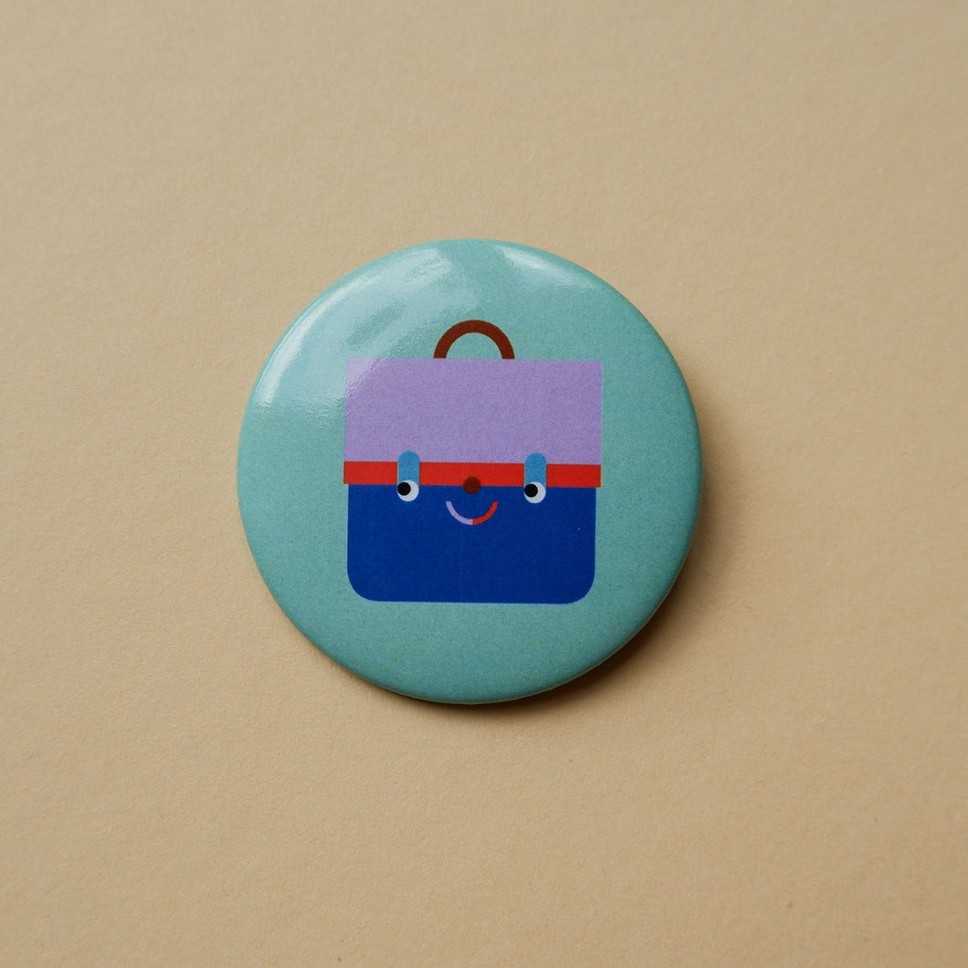 Tornister Button blau