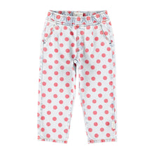 Laden Sie das Bild in den Galerie-Viewer, Jeans Light Blue Denim Red Dots