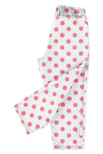 Laden Sie das Bild in den Galerie-Viewer, Jeans Light Blue Denim Red Dots